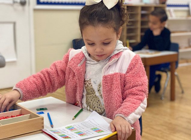 Preschool and kindergarten Montessori program